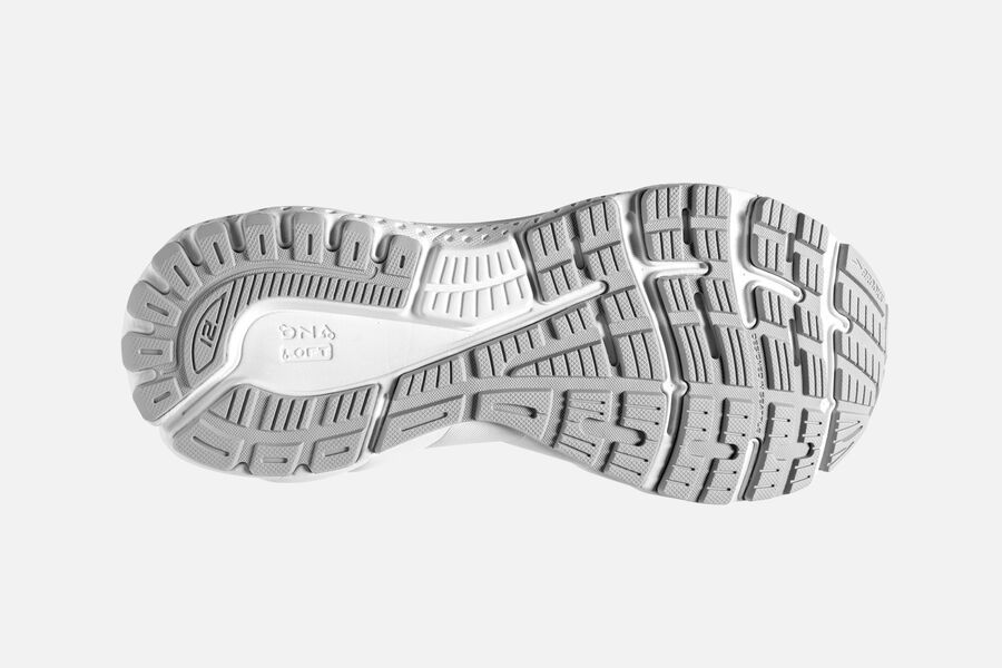 Brooks Adrenaline GTS 21 Road Running Shoes Womens - White/Grey - SZLYE-1976